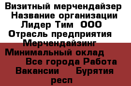 Визитный мерчендайзер › Название организации ­ Лидер Тим, ООО › Отрасль предприятия ­ Мерчендайзинг › Минимальный оклад ­ 18 000 - Все города Работа » Вакансии   . Бурятия респ.